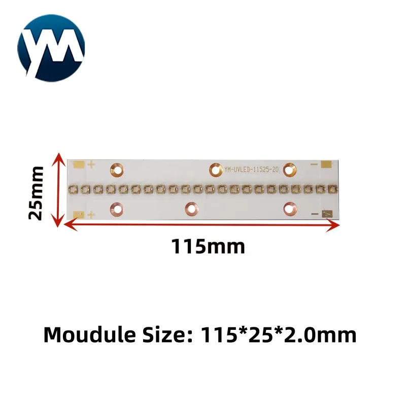 

60-66W UV LED Module 365nm 385nm 395nm 405nm Drying Offset Ink Printing Ultraviolet Curing Light Source 6565 10W Chips