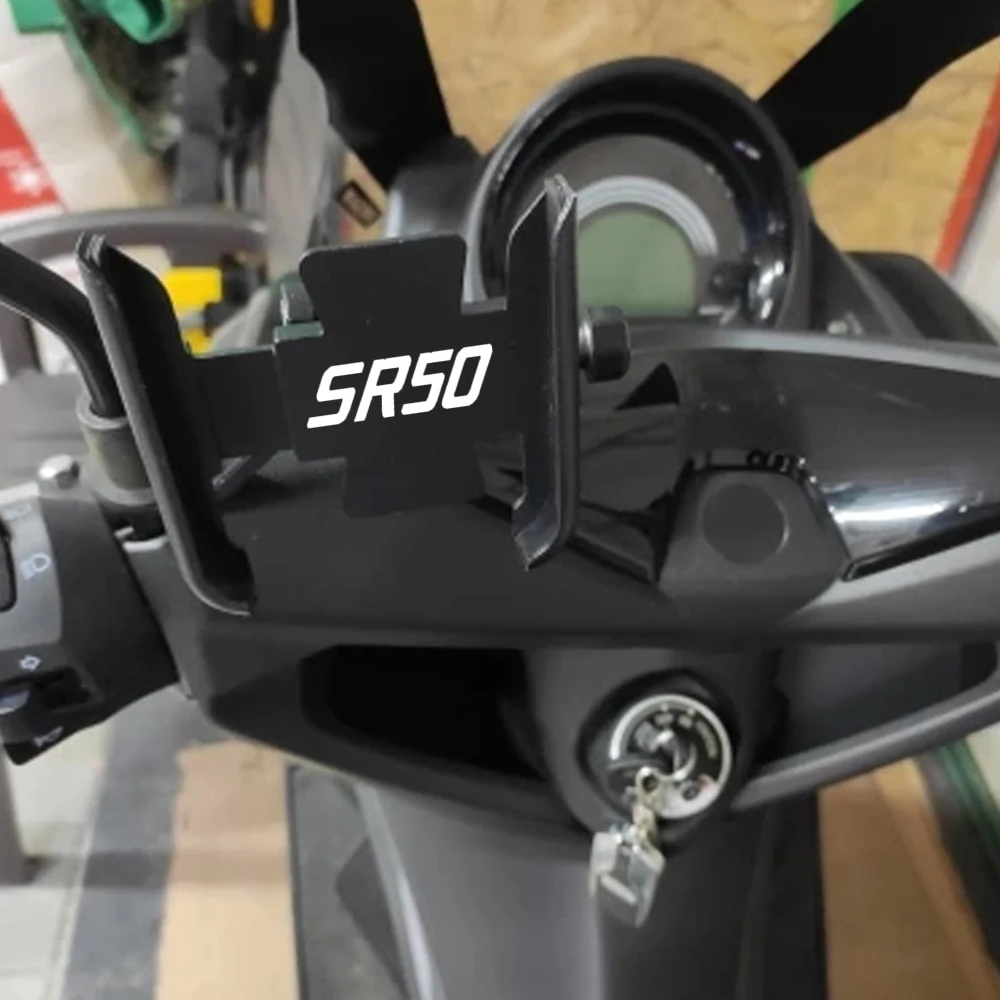 オートバイの携帯電話ハンドルバー,GPSサポート,aprilia sr50 sr 50 my 2014-2021 2022 2023 2024用アクセサリー