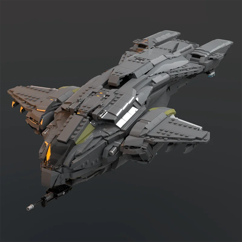 

1884 шт., известная игра, серия Halo из фильма MOC D77-TC Pelican, Прямая поставка, модель «сделай сам», креативные идеи, детская игрушка, сборка, головоломка, подарок на день рождения