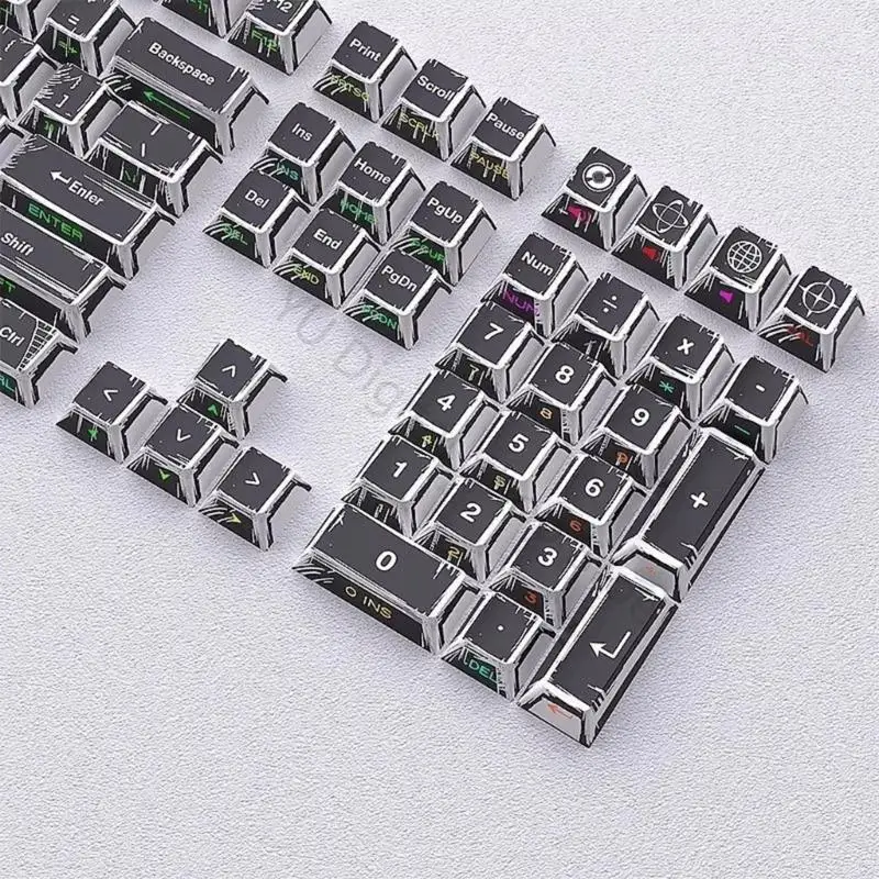 96BA Tastatur-Upgrades Tastenkappen 131 Tasten PBT Originalhöhe für mechanische Gaming-Tastatur – Detail 3