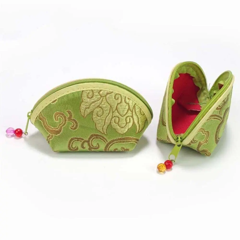 لون القماش البريدي التطريز الميمون سحابة سوار حقيبة المرأة مجوهرات حقيبة مجوهرات محفظة الحقيبة النمط الصيني حقيبة التخزين #2