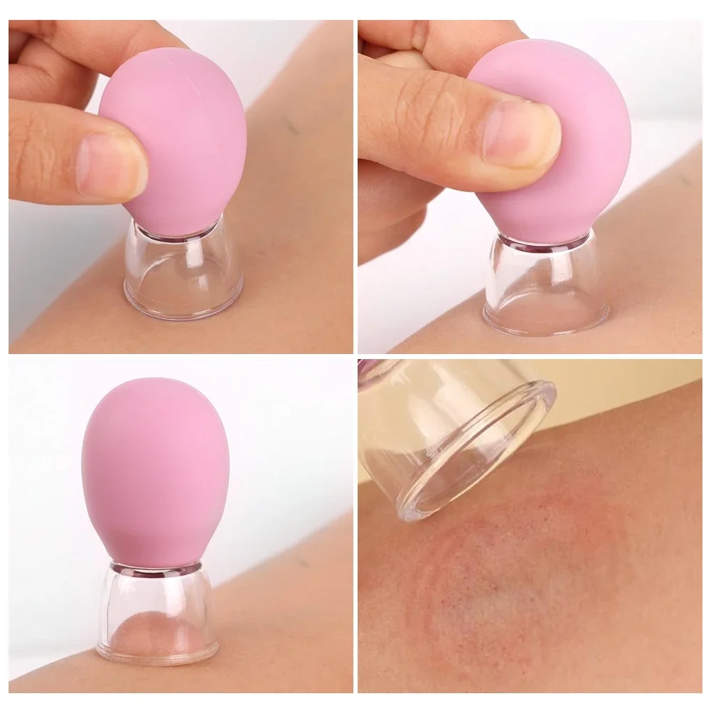 Vacuum Negative Pressure Lifting Face Cupping Device Beauty Dredging Meridians Face Shaping Silicone Cupping Relaxation Tool