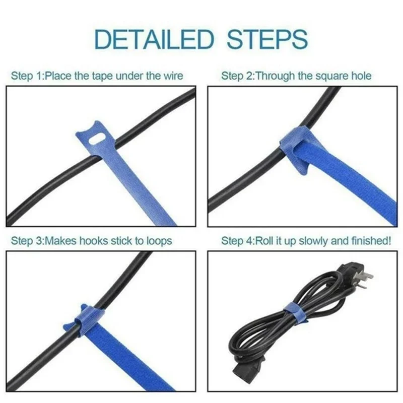10/30/50pcs Cable Organizer Wire Winder USB Cable Management Clip For Earphone Holder Mouse Keyboard Cord Protector Tape Ties