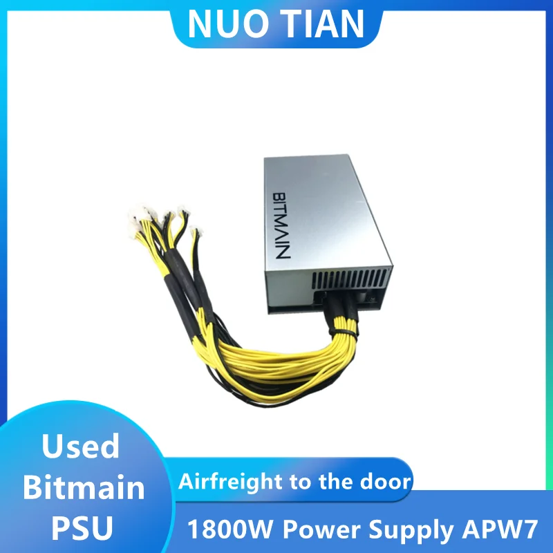 Used Bitmain PSU Miner power supply PSU 1800W Power Supply APW7 PSU Series BITMAIN Antminer Computer power 12V For ASIC Mine