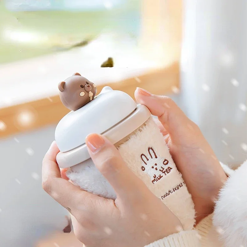 Portable Rechargeable Hand Warmers Hot Water Bag Explosion-proof Send Girlfriend Gift Lovely Milk Tea Reusable Hand Warmer