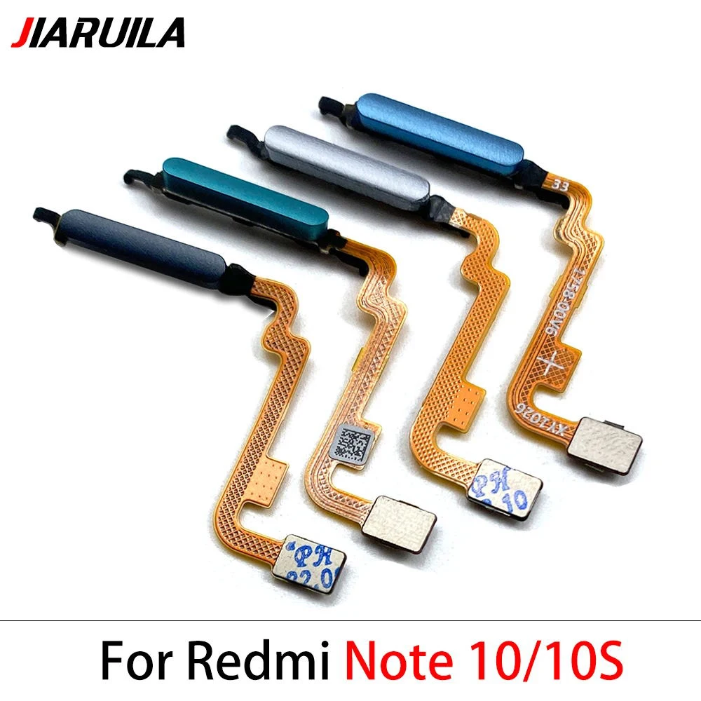 Home Button FingerPrint Touch ID Sensor Flex Cable Ribbon Replacement Parts For Xiaomi Redmi Note 10 Pro Note 10 5G Note 10s