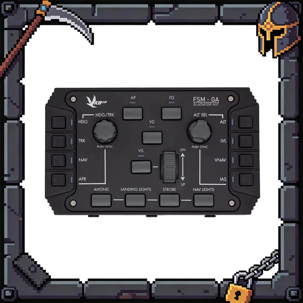 

Модуль расширения игрового джойстика VKBSIM GNX FSM-GA, роликовый энкодер, двухцветная LED-подсветка, имитация авиационного джойстика, многофункциональный кронштейн, подарки