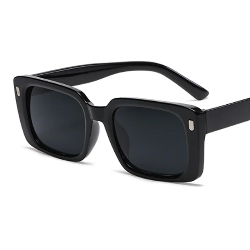 Fashion Square Sunglasses Woman Vintage Orange Brand Designer Sun Glasses Female Shades Mirror Outdoor Retro Rivet Eyewear