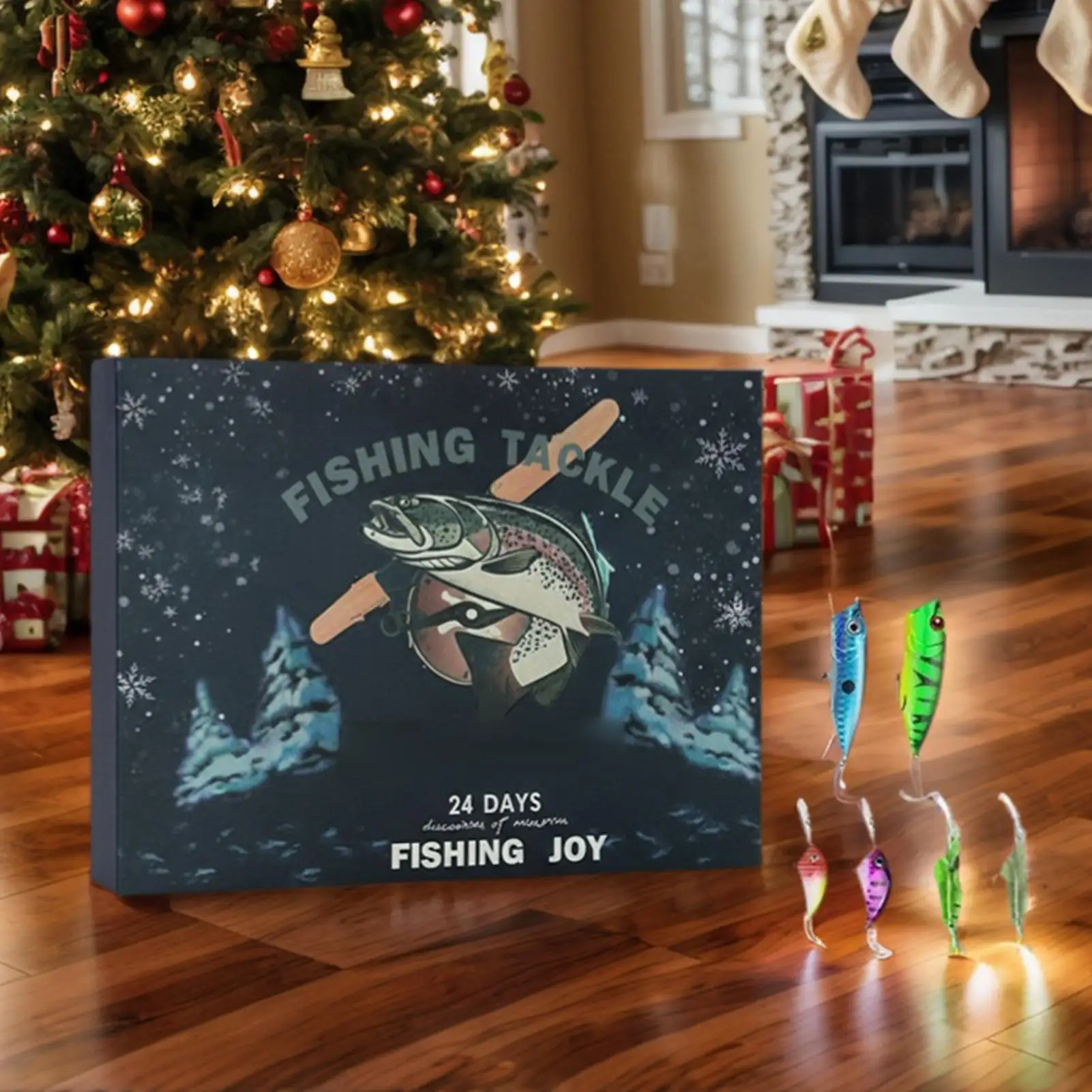 

Christmas Count Down Calendar 24 Day Freshwater Saltwater Advent Countdown Calendar With Fish Lures For Lake Stream River Pond