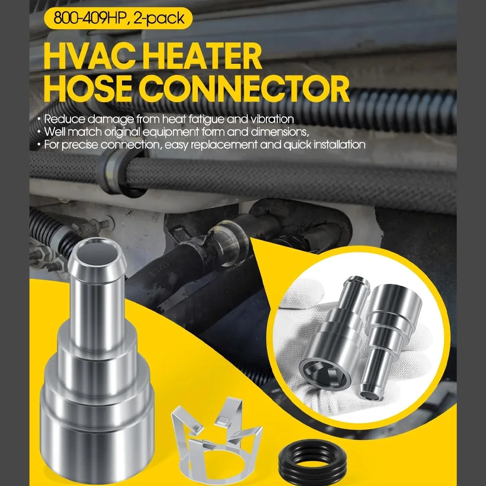 800-409HP Coolant Connector HVAC Heater Hose Connector 3/4In Tube 5/8In Hose for Chevy GMC Ford Silverado Sierra Yukon Escalade