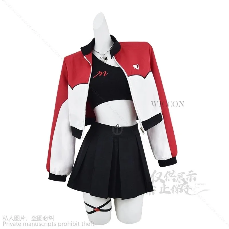 asdh8@Аниме игра Hololive косплей Houshou Marine костюм Kobo Kanaeru Cos парик сексуальная униформа женщина Vtuber Хэллоуин повседневный наряд P