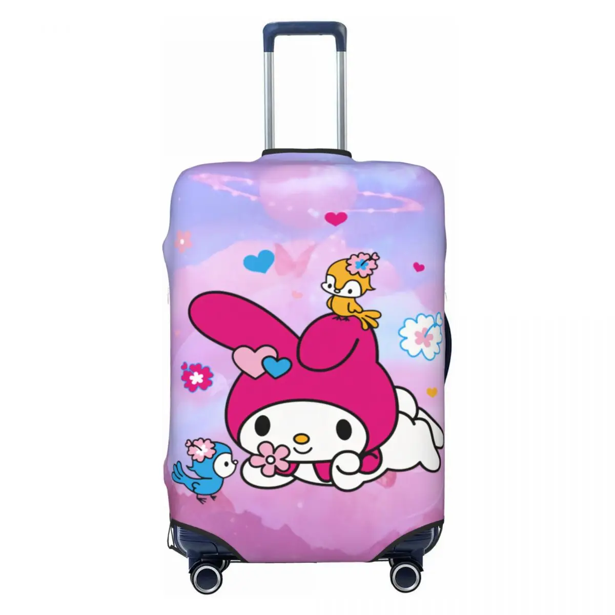 

Bunny My Melody Flower Luggage Cover Elastic Anime Travel Suitcase Protective Covers Suit For 18-32 inch