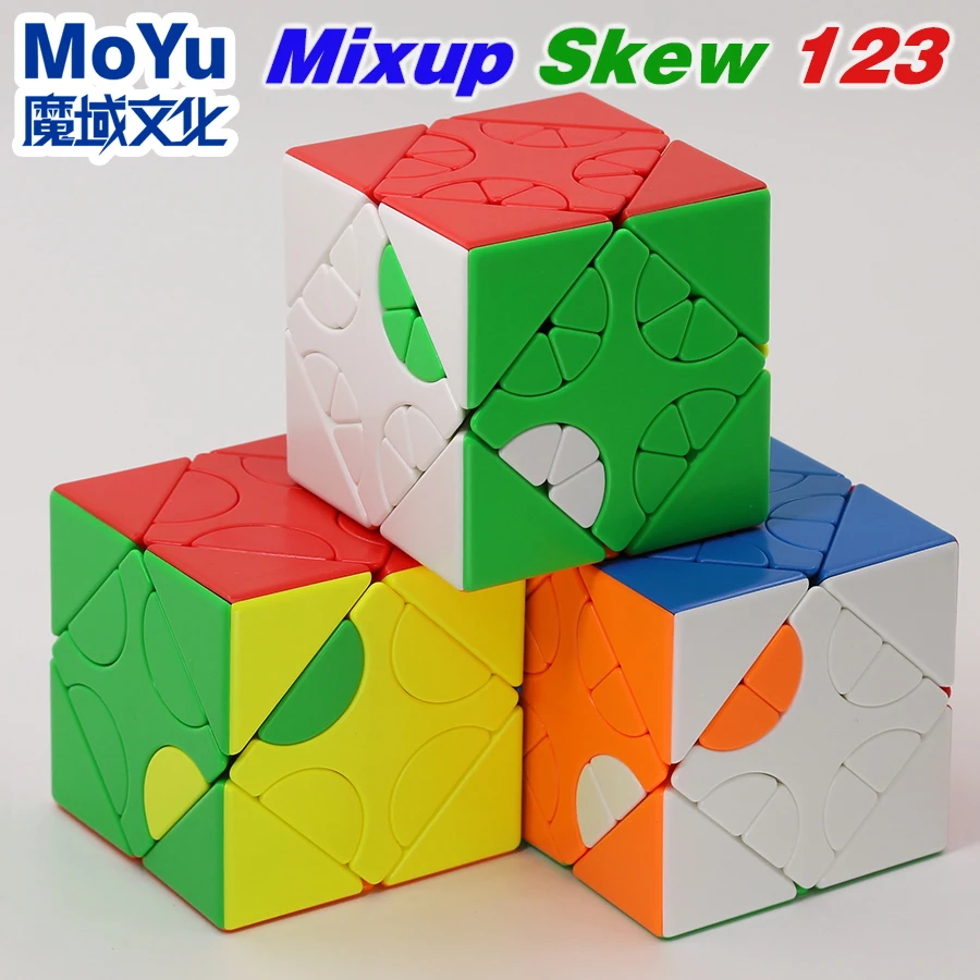 MoYu MeiLong Skew Cube 3X3 Mixup Magic Puzzle Stickerless 6 Faces HunYuan Turning Cubo 1 2 3  Professional Educational Toy Game