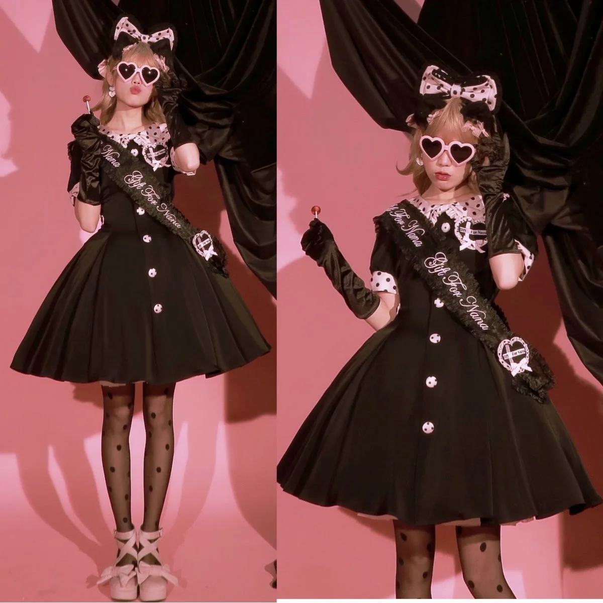 

Оригинальное милое обтягивающее платье в стиле Лолиты с короткими пышными рукавами в горошек, женское винтажное платье с кукольным воротником и пуговицами, кавайные летние платья