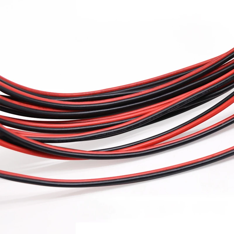 Cable eléctrico UL2468 de 1M, 2 pines, 16/18/20/22/24/26/28/30 AWG, Cable de tira LED de extensión de PVC aislado de cobre estañado