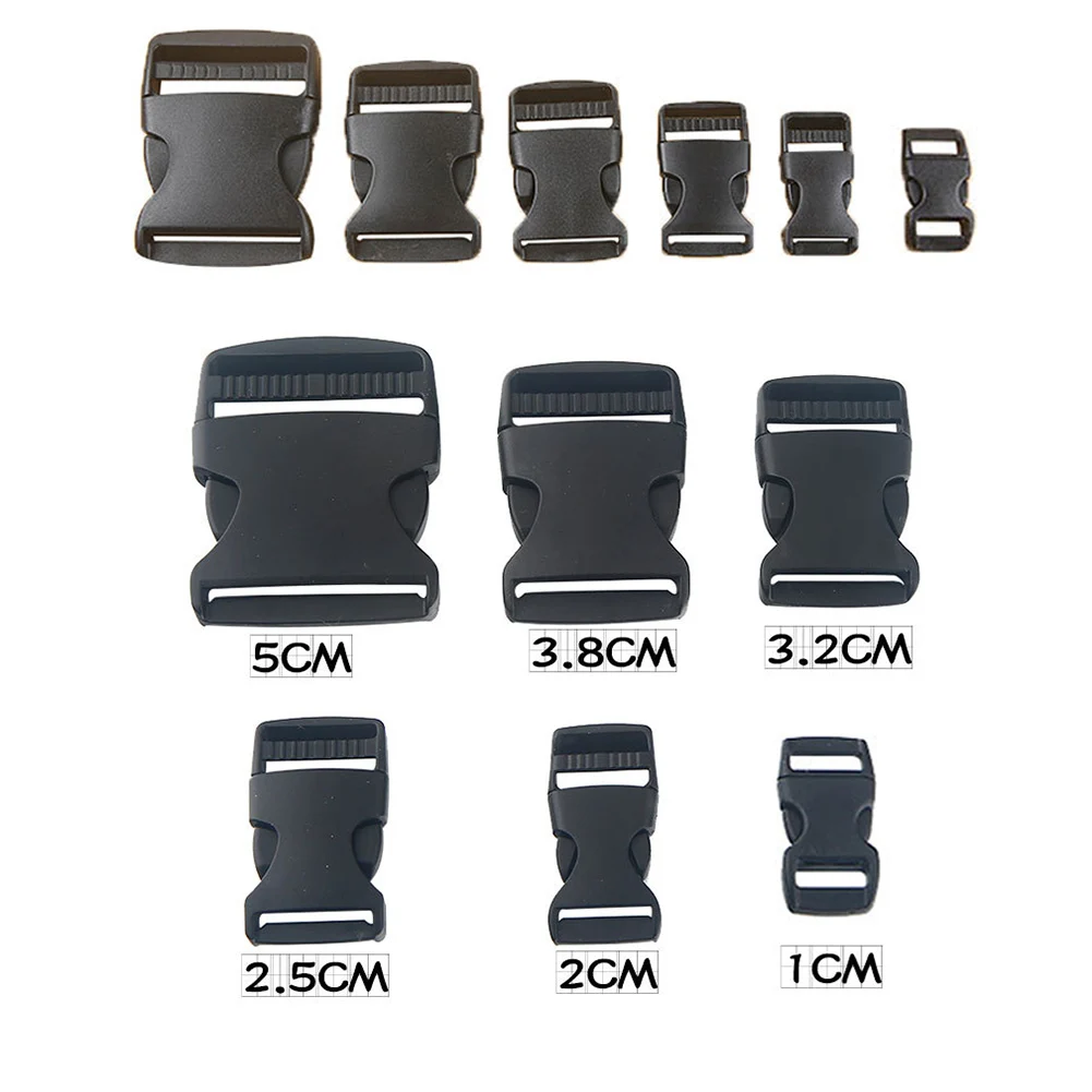 1pcs/lot 10-50mm Side Release Buckle Dual Adjustable Belts Tactical Backpack Straps Webbing Plastic Clips Bag Parts Accessories