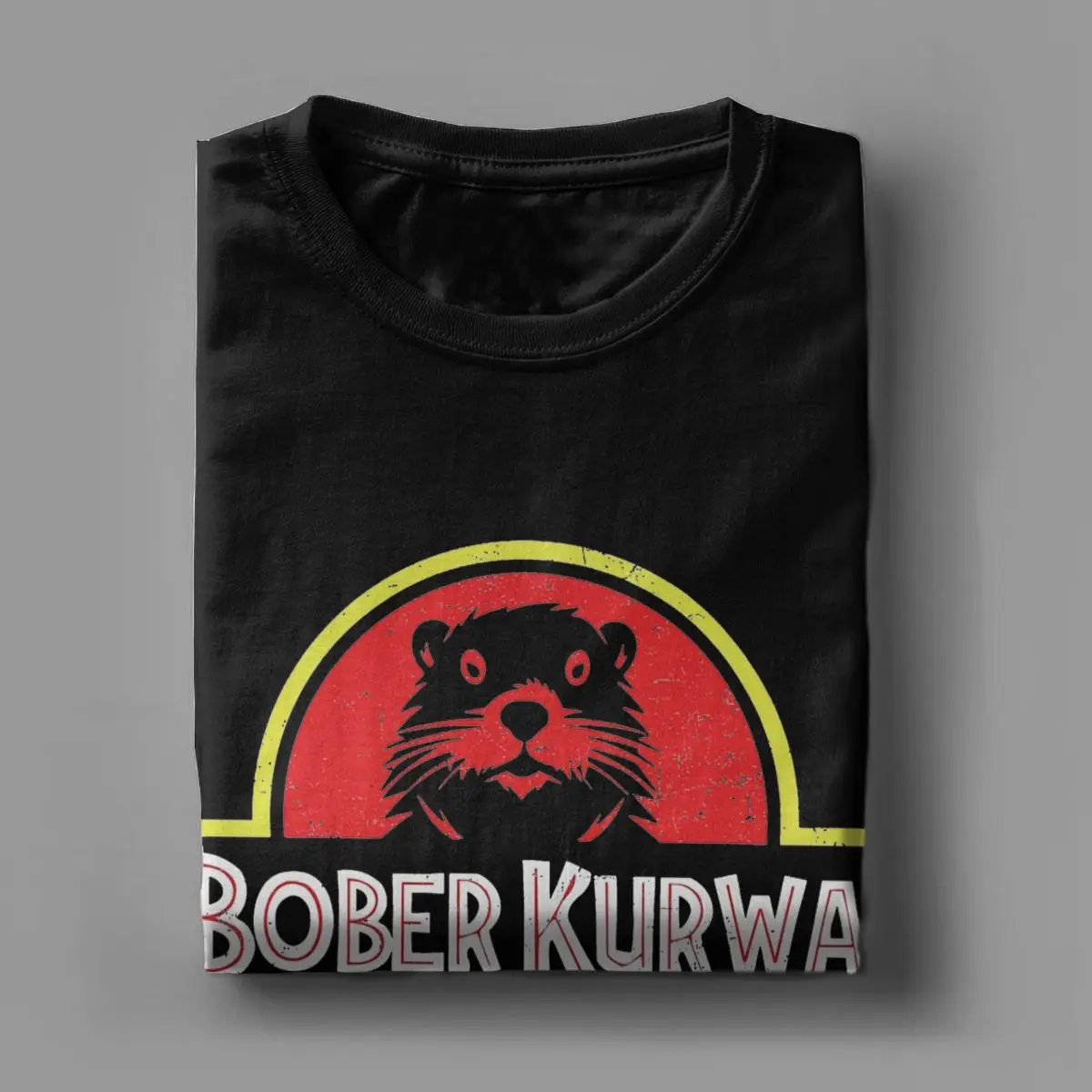 Men T-Shirt Bobr Bober Kurwa Beaver Boberek Casual Cotton Tee Shirt Short Sleeve T Shirt Round Neck Clothes Printed