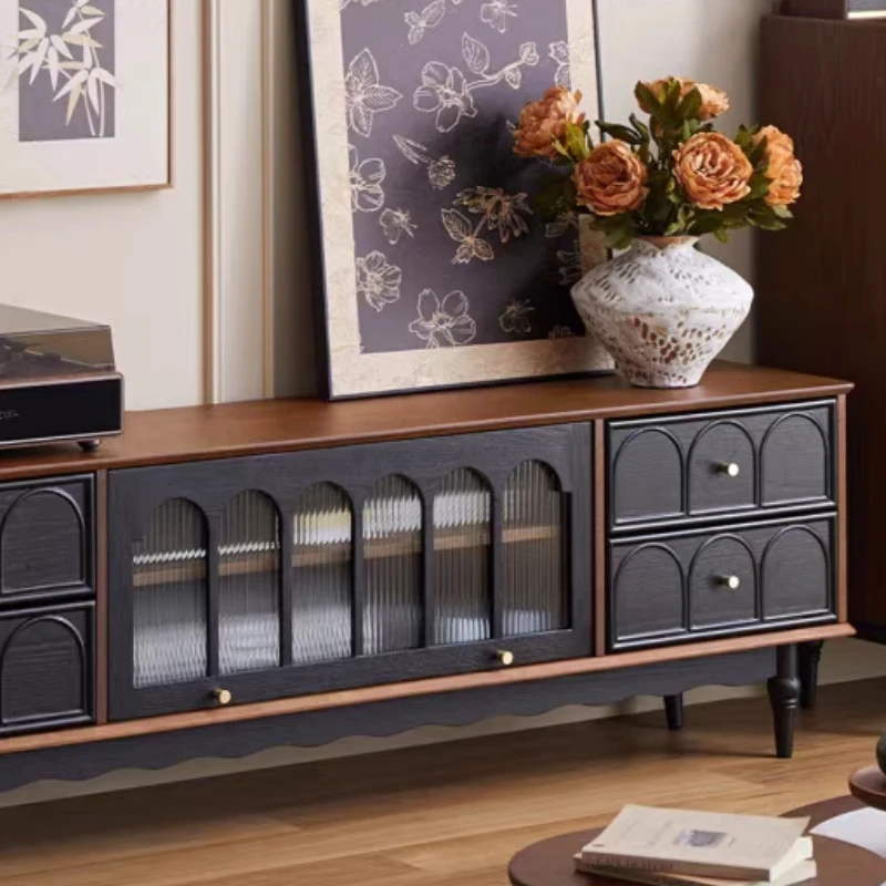 الفرنسية الرجعية التلفزيون تقف خزانة خشبية صلبة العتيقة الجدول الفاخرة من الأرض إلى السقف تلفزيون خزانة الدولاب Avec Tv الأثاث المنزلي