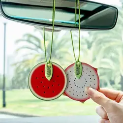 Car Hangings Air Freshener Fruit Shape Pendant Multipurpose Natural Fragrance Long-lasting Fruit Flavored Hangings Accessories
