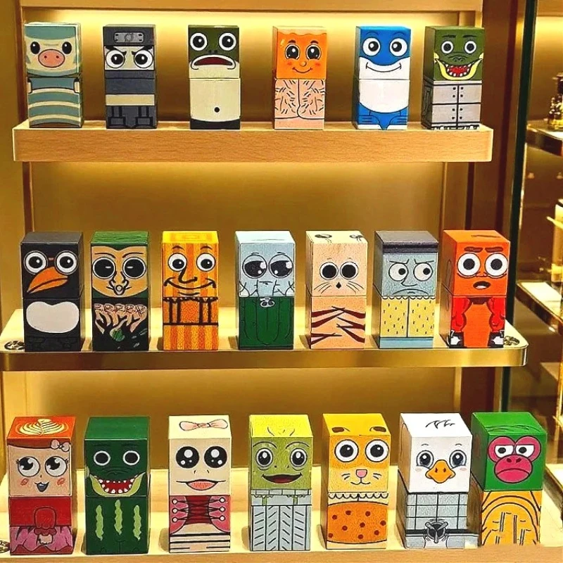 2025 Nowe włoskie klocki magnetyczne Brainrot Tung Tung Sahur Tralalero Tralala do składania, zabawki dla dorosłych i dzieci, prezenty