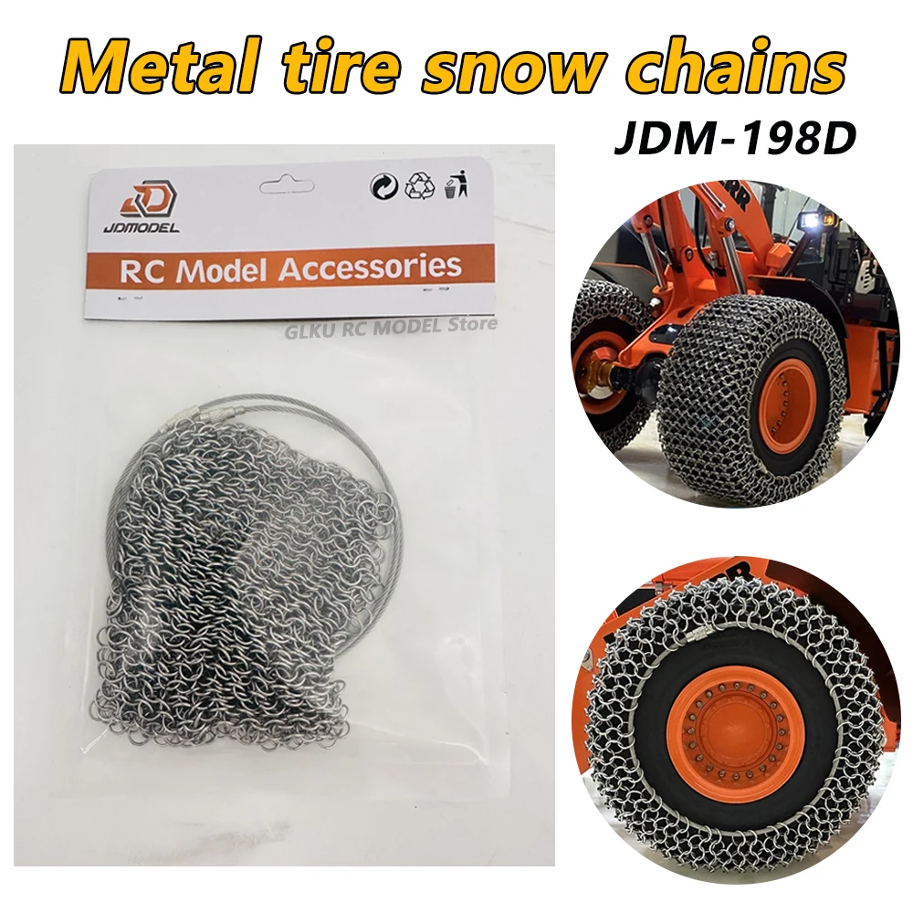 

Модель JD, металлические шины, снежные цепи JDM-198D, универсальная модель гидравлического погрузчика с дистанционным управлением в масштабе 1/14, детали для обновления шин или детали для автомобилей своими руками