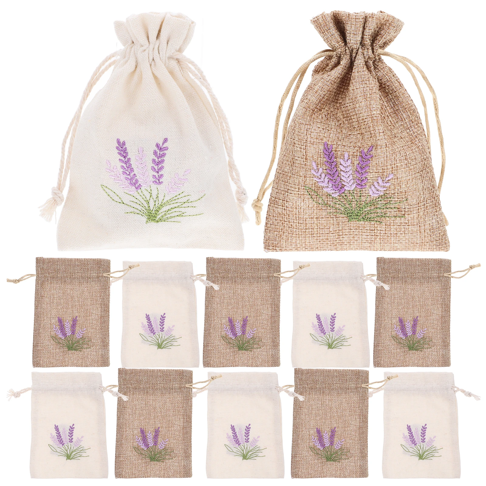 

12pcs Lavender Sachet Bags Gift Wrapping Elegant Packing Reusable Small Craft Drawstring Party Favor Wedding Birthday