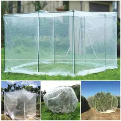 80Mesh Tuin Nylon Insectennet Cover Plant Fruitboom Cover Anti-Vogel Net Beschermende Groente Gewas Kas Cover Met Rits