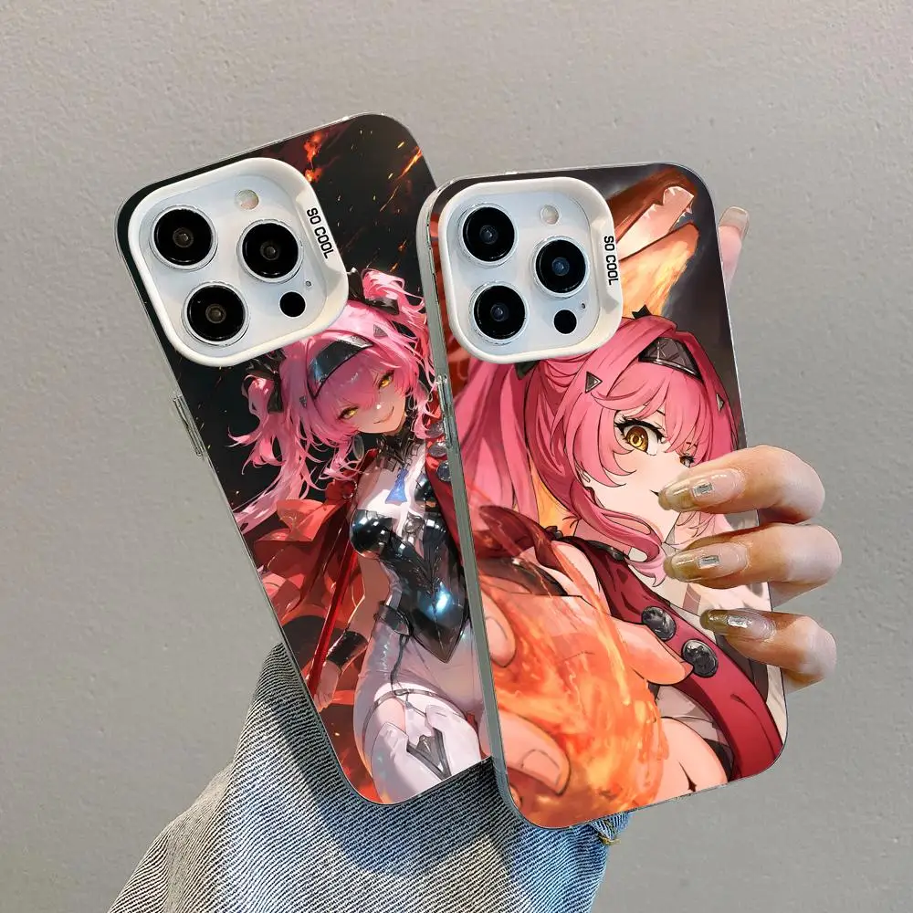 Wuthering Waves Lupa Mobile Phone Case for iPhone 17 16 15 14 13 12 11 X XR XS 8 7 Pro Max Plus Translucent White Cover Pretty