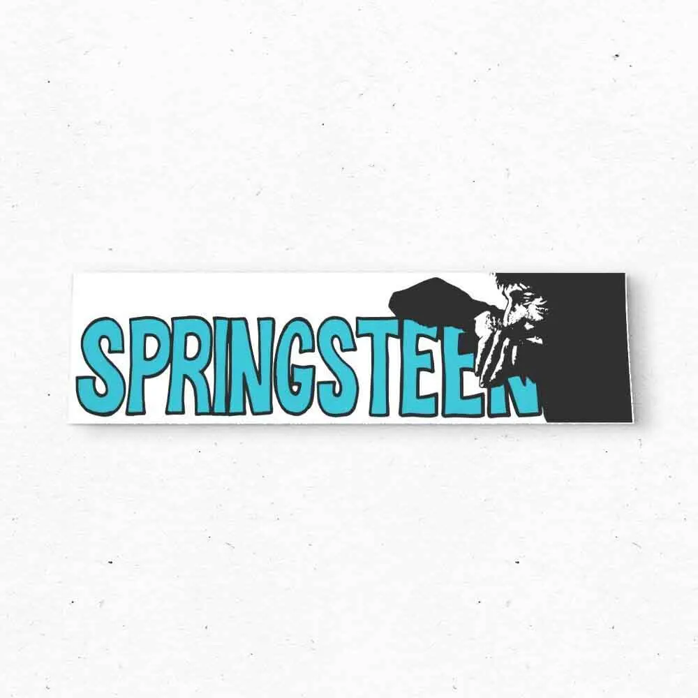 Bruce Springsteen Bumper Sticker - Music The BOSS Vintage Style - Vinyl 70s 80s - Bumper Stickers - Car Stickers