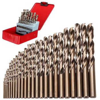 M35 kobaltowy prosty trzpień zestaw wierteł spiralnych szybkotnąca stalowa otwieracz szybkotnąca HSS-Co do drewna ze stali nierdzewnej