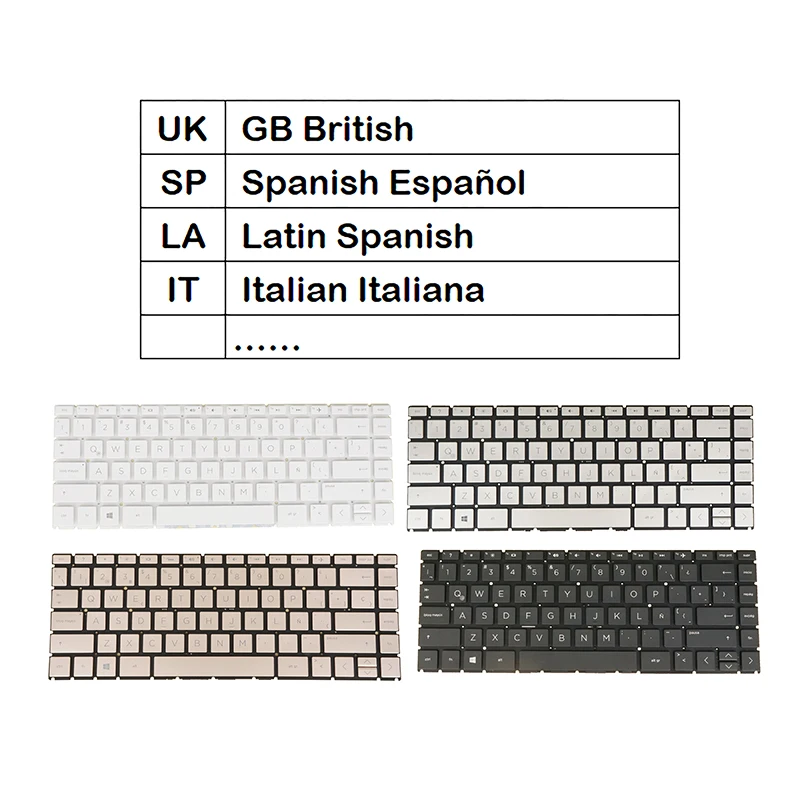 Laptop Keyboard For HP 14q-cs 14q-cs0000 14q-cy0000 14s-cf0000 14s-cr0000 14s-cs1000 14S-df000 Backlit /No UK Italian LA Spanish