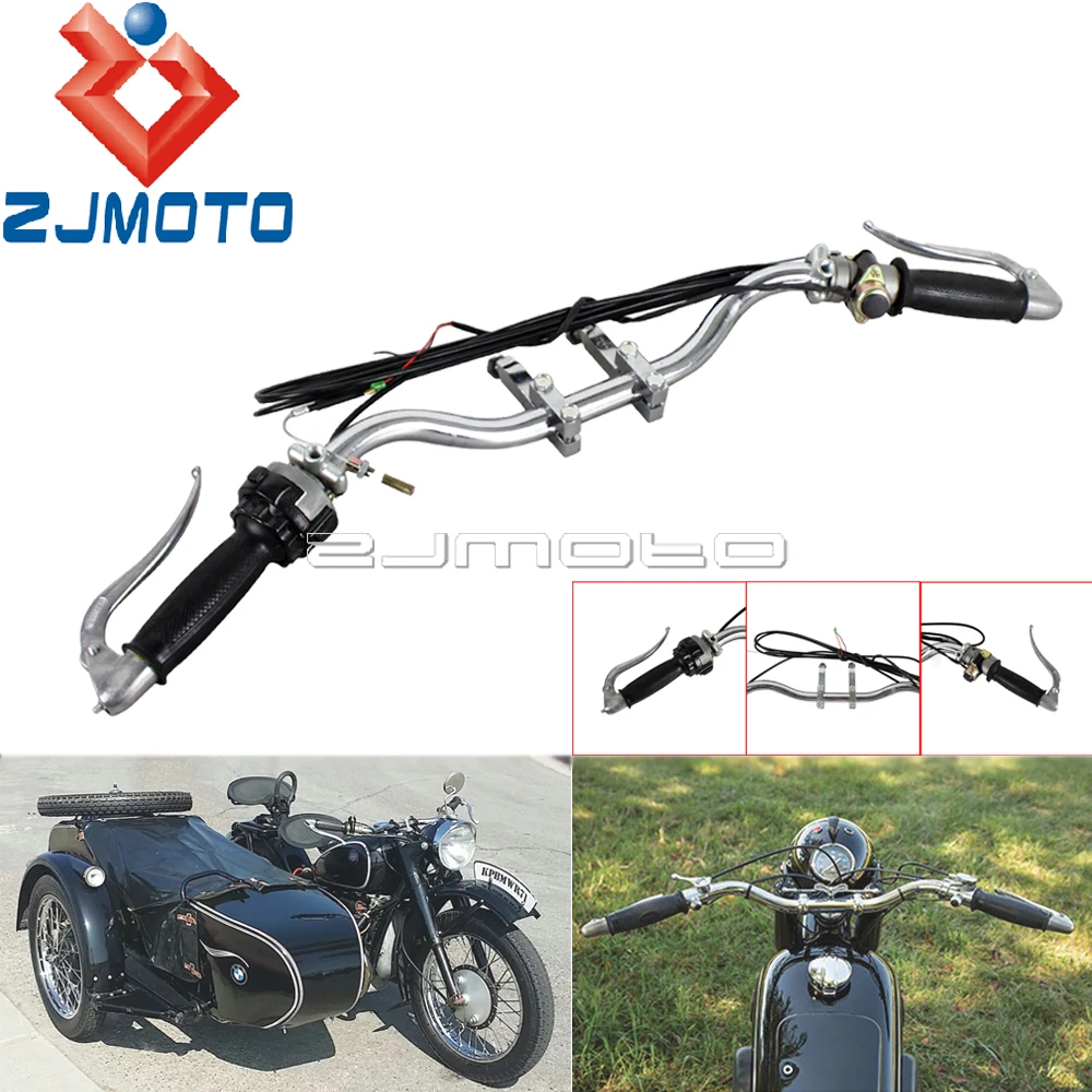 

Motorcycle Complete Handlebar Kit Throttle Grip Bar Brake Clutch Lever For BMW KS750 M1 M72 R12 R75 R51 R61 R66 R71 K750 Sidecar