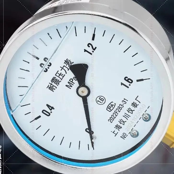 YN60 YN100 Anti‑Vibration Pressure Gauge Oil‑Filled Manometer for Water Oil Air