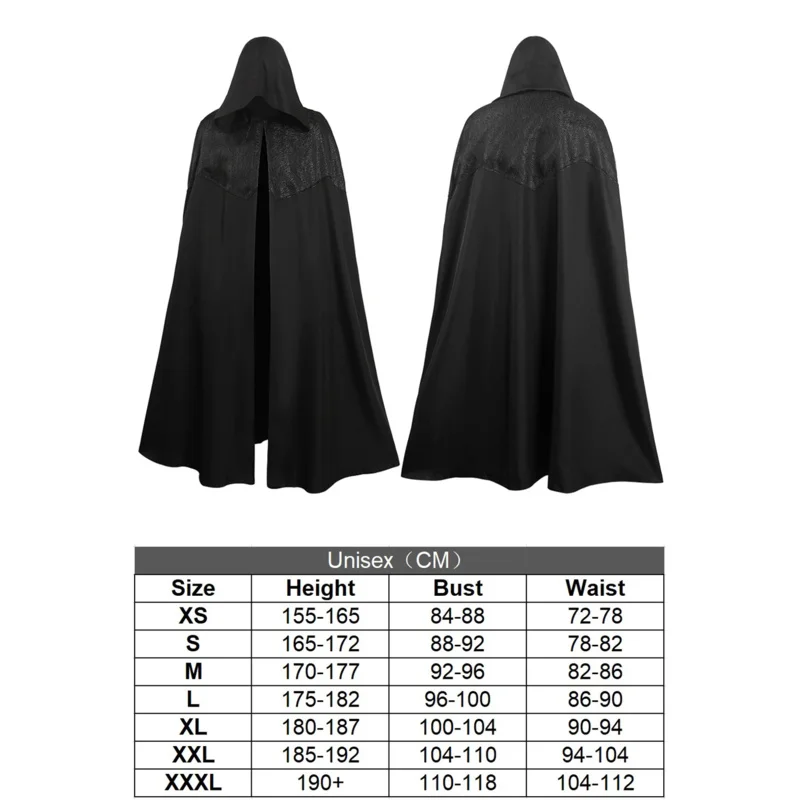 Geralt Black Cape Fantasy Cloak TV Wizard 3 Costume Disguise Adult Men Cosplay Roleplay Fantasia Outfits Male Halloween eo]5