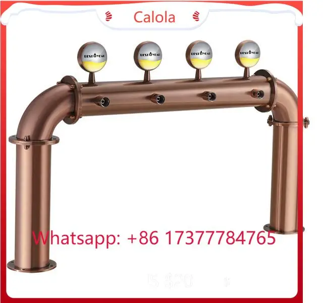 

4 Tap Copper Plated Beer Tower Stainless Steel Bar Kegerator Bar Accessories