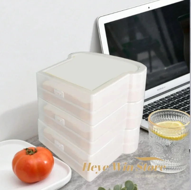 Toast Shaped Portable Lunch Box with Lid Toast Bread Sandwich Box Kitchen Outdoor Picnic Large-capacity Bento Sandwich Box view 5