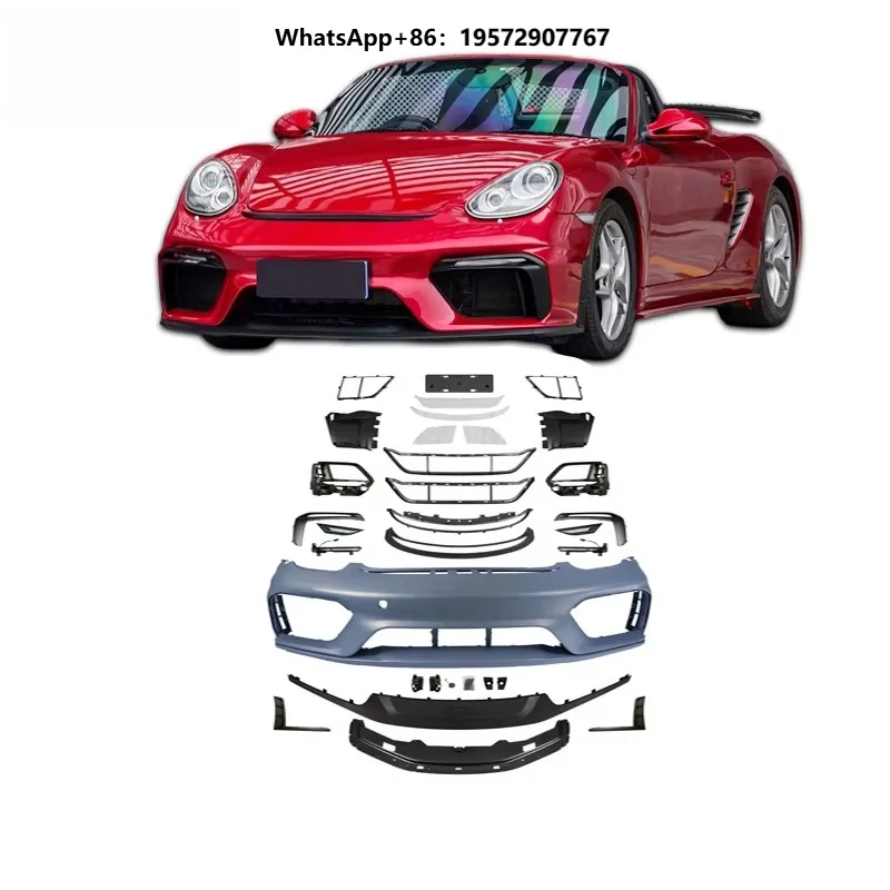 For Upgrade GT4 Style Car Front Bumper Assembly with Grille PP Material  Body Conversion Kit