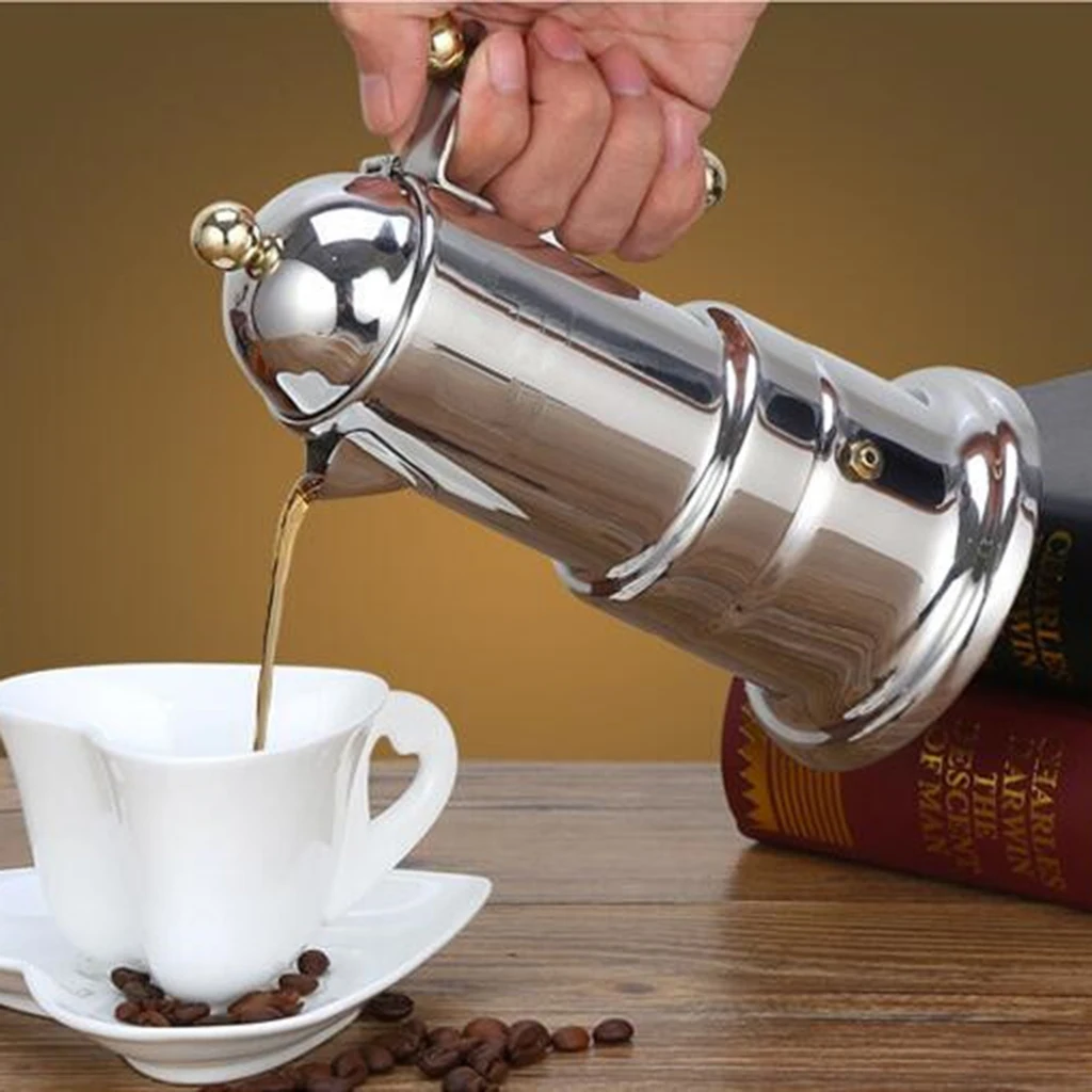 Stainless Steel Stovetop Espresso Coffee Maker Moka Percolator Coffee Pot Italian Coffee Maker