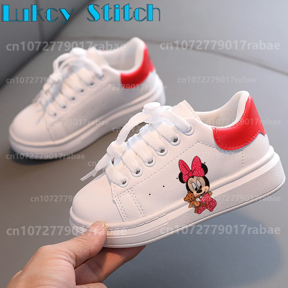 Minnie mouse Girl boy baby Soft shoes Fashion Children Sneakers Cartoon Student Running Casual Sports Shoes Christmas Gift