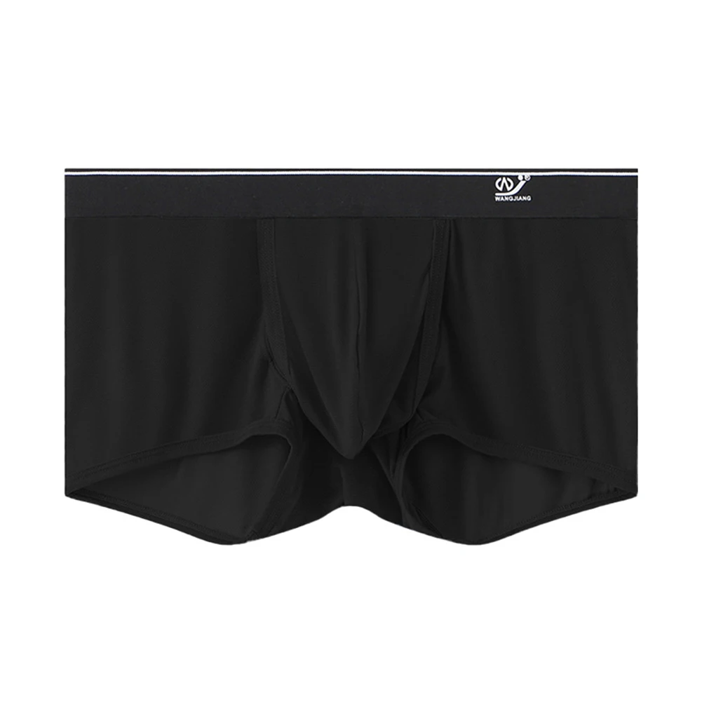 

Men Thin Boxers Briefs Ice Silk Underwear Low Waist Panties Open Front Boxers Shorts Trunks Soft Pouch Underpants Erotic Lingeri