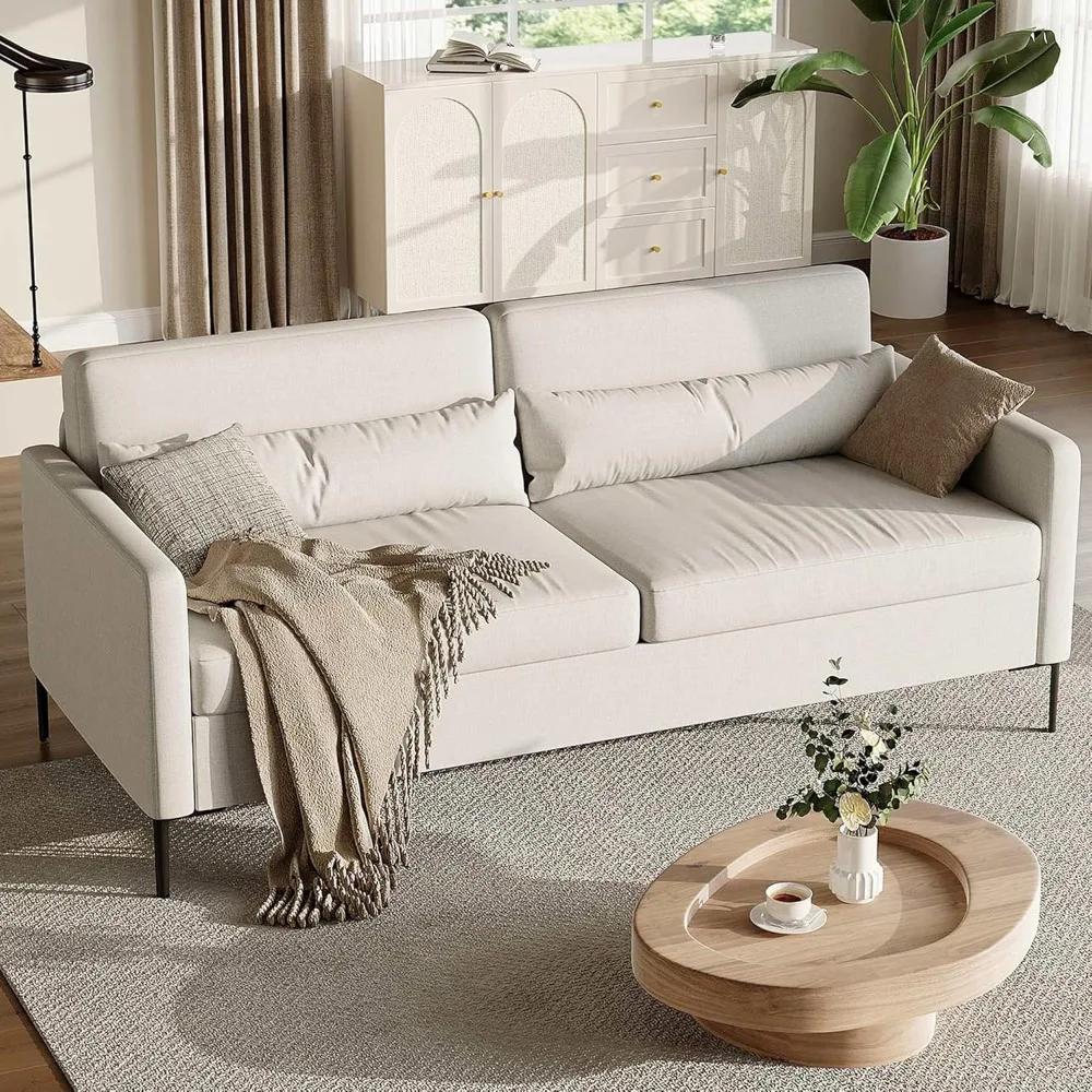 

80 Inch 3 Seater Sofa with Extra Deep Seats, Sofa Couch for Living Room, Modern Couch and Sofa with Comfy Armrests and Seats an