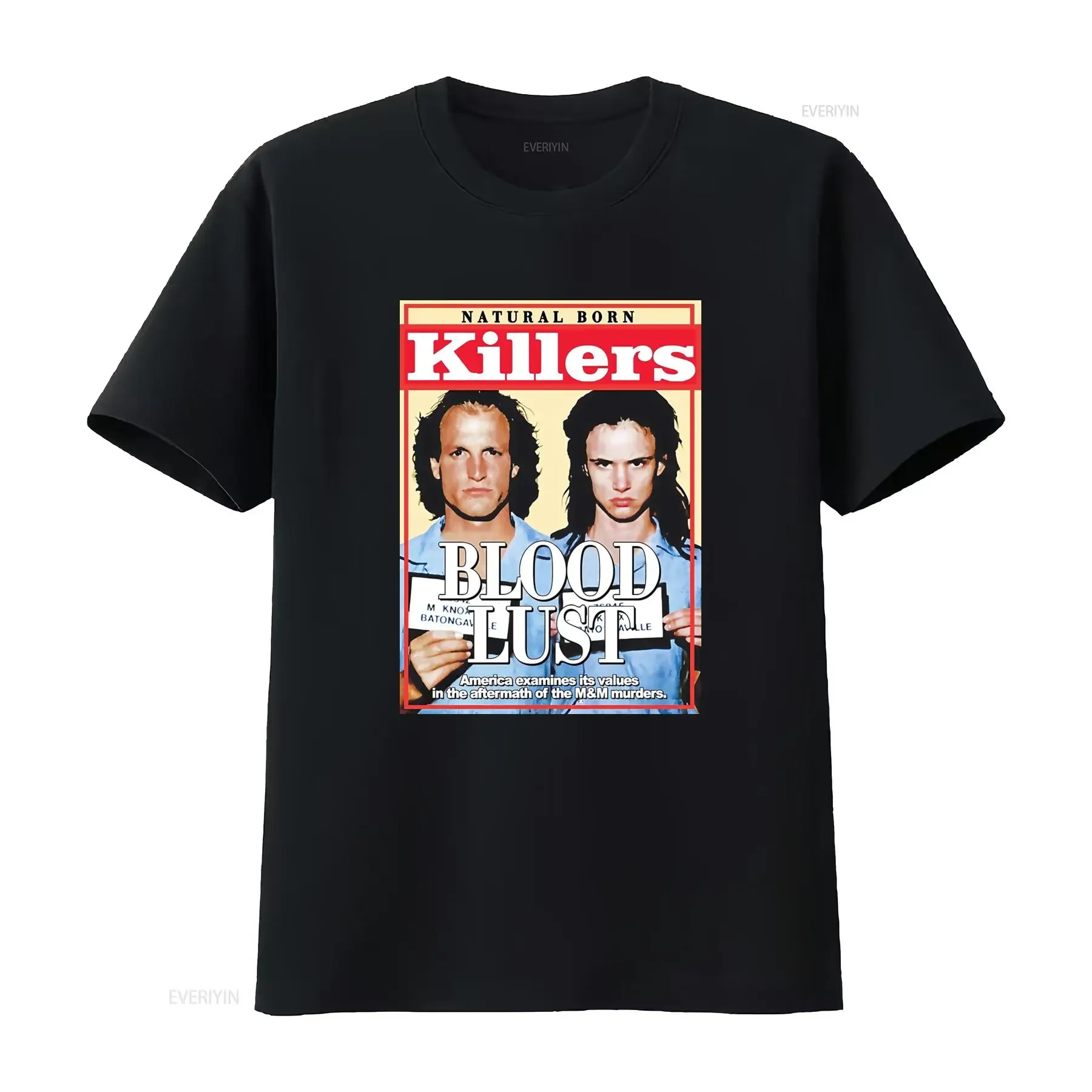 Camiseta Vintage de la Película Natural Born Killers 1994 Blood Lust, Estilo Retro para Amantes del Cine, Lavada, Suave, Transpirable