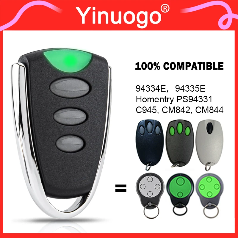 

YNG120 For HOMENTRY PS94331 MERLIN C945 CM842 CM844 94335E 94334E Garage Remote Control 433.92MHz Handheld Transmitter