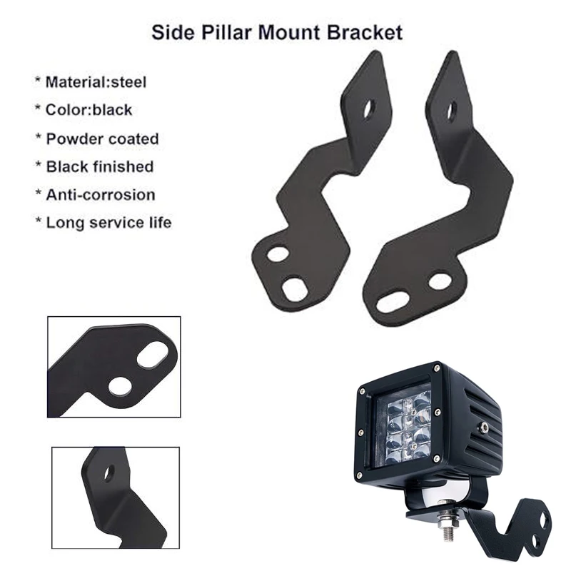 

Черный светодиодный кубический кронштейн из нержавеющей стали для Polaris RZR XP1000 900 S, светодиодный рабочий фонарь, монтажный кронштейн для противотуманной фары