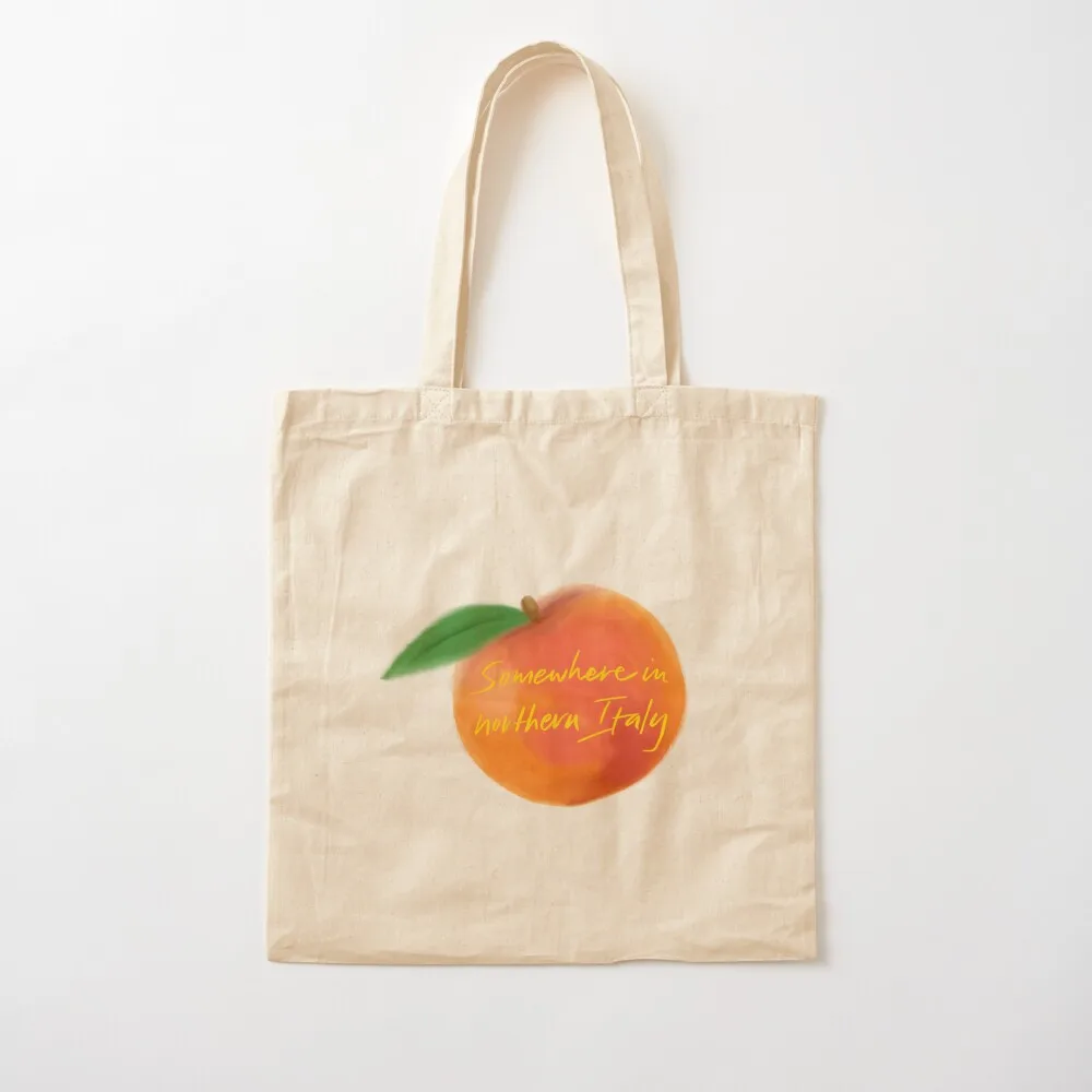 

Somewhere in Northern Italy Peach - Call Me By Your Name Tote Bag Shopper bag tote bag screen Women's Canvas Tote