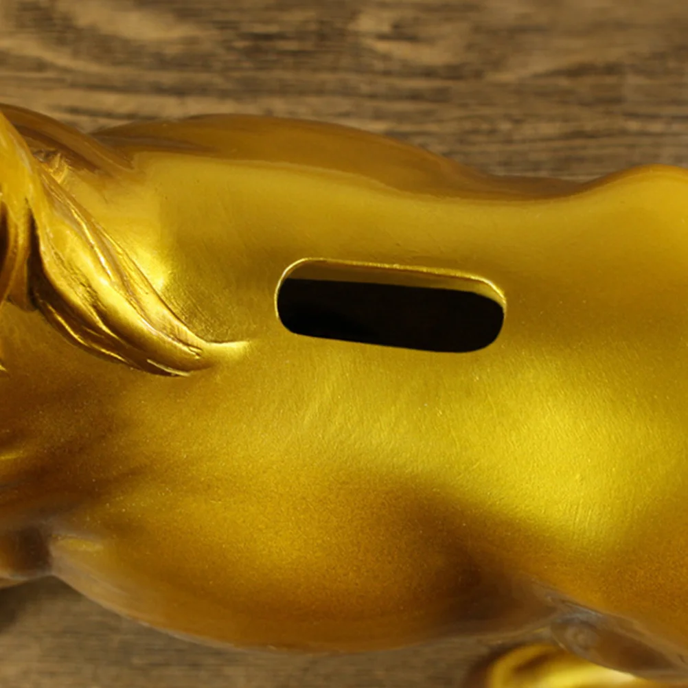 

1Pcs Horse Shape Resin Artistic Coin Bank Large Saving Pot Creative Money Jar Ideal Gift for Kids Artistic Money Box