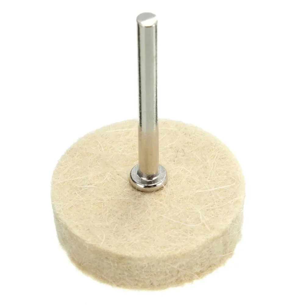 33 pz/set Kit ruota di lucidatura feltro di lana e biella gambo da 3.175mm per la pulizia lucidatura accessori per utensili elettrici in legno di metallo