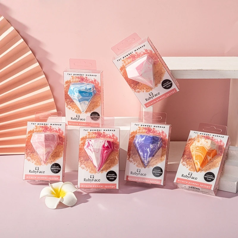 

2 Piece Makeup Sponge Set Diamond Beauty Sponge Gradient Large Makeup Sponges Without Latex Facial Makeup Powder Puff For Max
