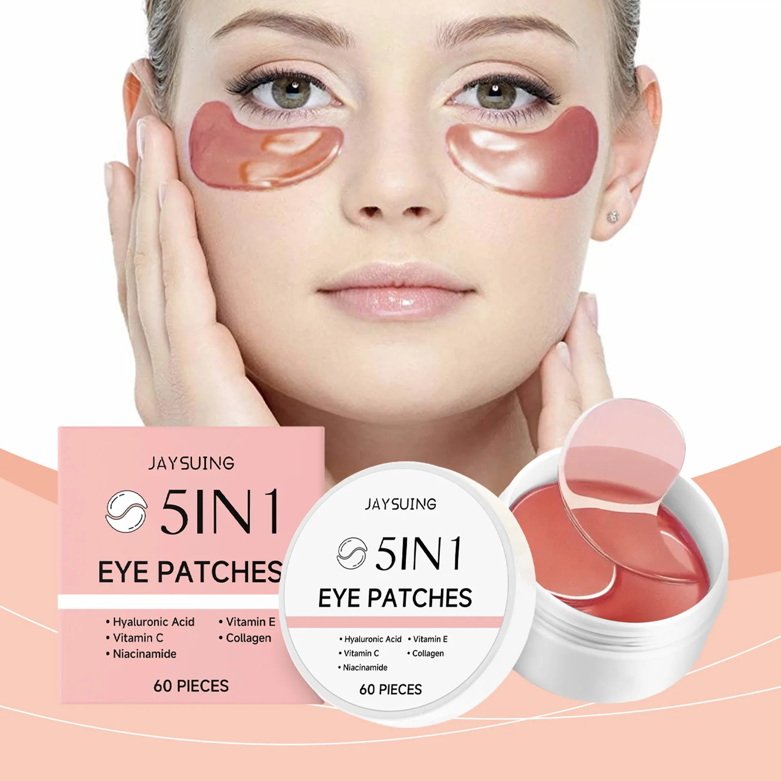 

5-in-1 Collagen Eye Mask Gently Nourishing and Brightening Eye Skin Moisturizing and Softening Eye Mask Improve Skin Elasticity