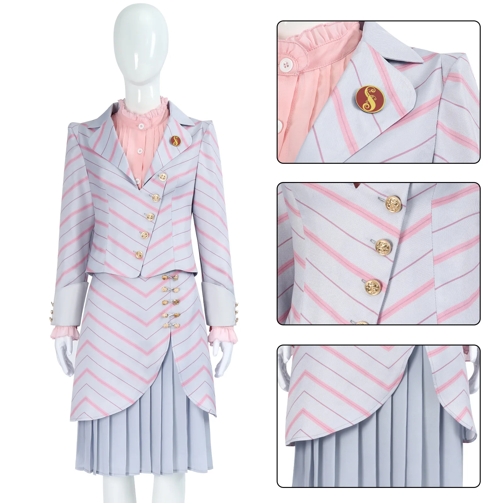 

Halloween Cosplay Costume Magic Bad Witch Glinda Cos Costume Stage Performance Costume